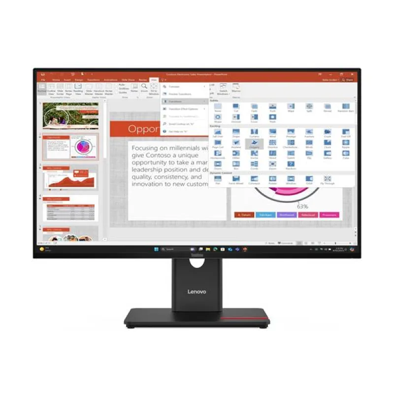 Lenovo T27-40 27" 1920x1080 FHD 1500:1 300cd 4ms HDMI+DP+USB+USB-C 3y…