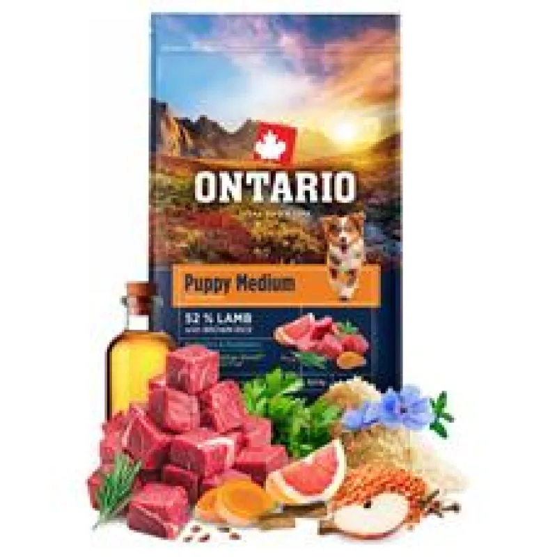 Ontario Puppy Medium Lamb & Brown Rice 2,25kg