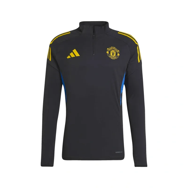 Adidas Manchester United tréningová mikina čierna detská 2025-2026