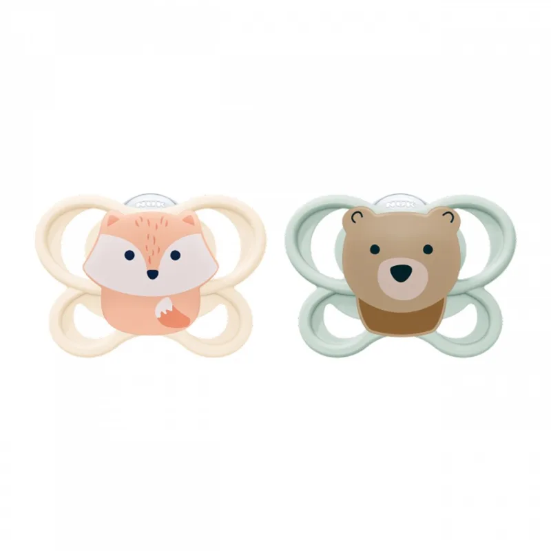 Dojčenský cumlík NUK Perfect Match Air FOX/BEAR 0-2m 2ks box
