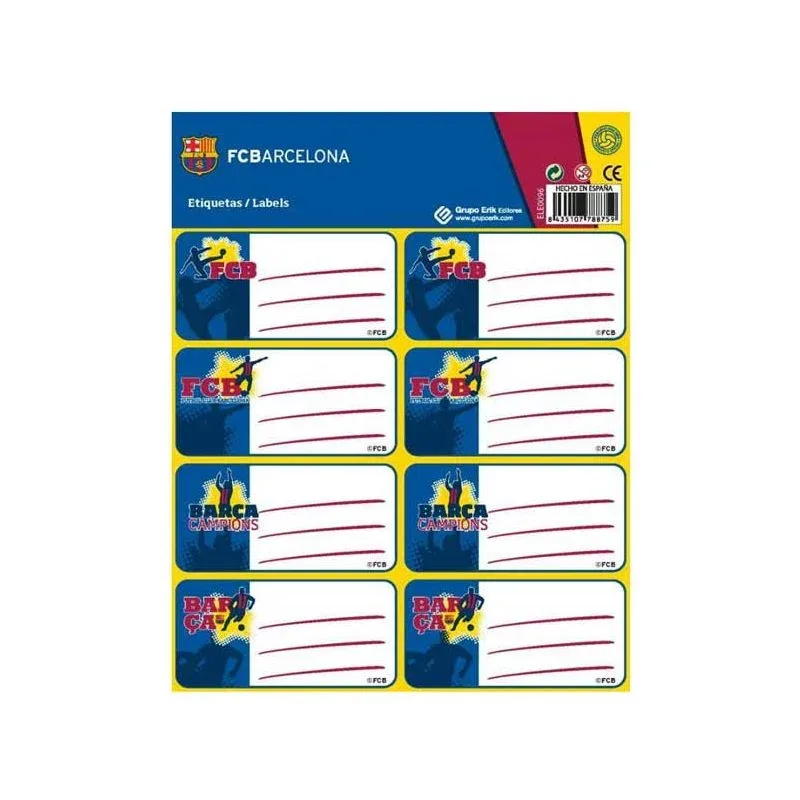 FC Barcelona nálepky na zošity - SKLADOM