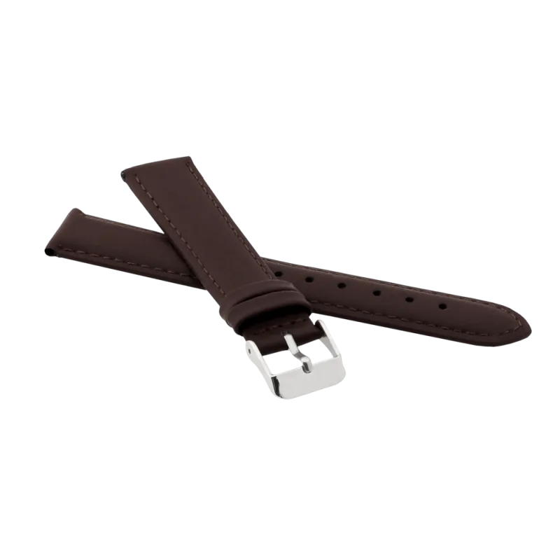 JVD Unisex hnědý kožený řemínek na hodinky R17402/18