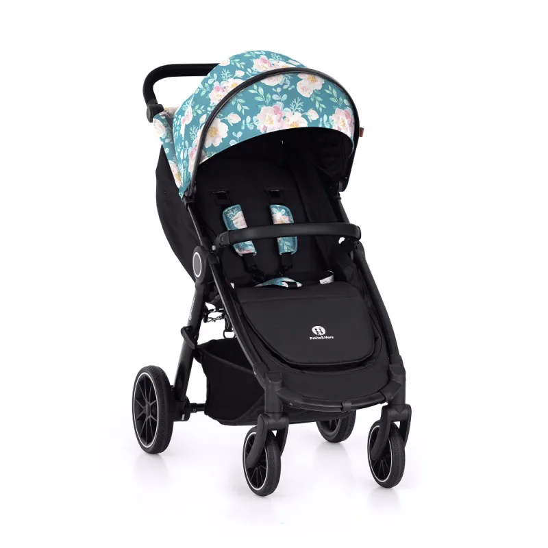 PETITE&MARS kočík Street+ RWS black + strieška limited 100 roses