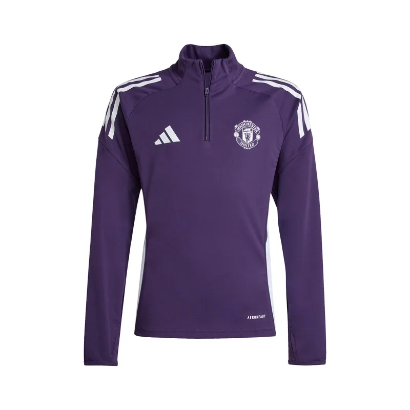 Adidas Manchester United tréningová mikina fialová detská 2025-2026