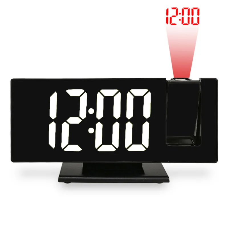 JVD Digitální budík do sítě s bílými LED svítícími čísly s projekcí na zeď JVD SB3618.3