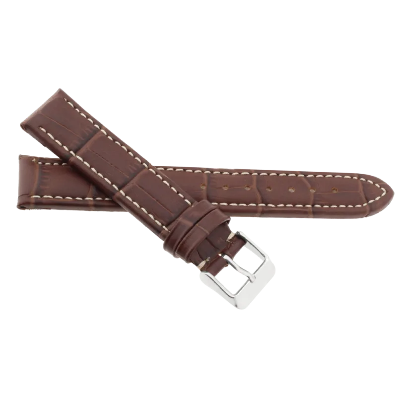 JVD Unisex hnědý kožený řemínek na hodinky R14502/18