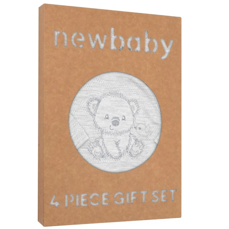 Dojčenská súprava do pôrodnice New Baby Sweet Bear sivá