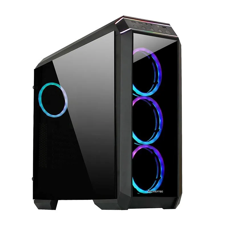 CHIEFTEC skříň STALLION II, ATX, 1x USB-C 3.2, 2x USB 3.1, 1x USB 2.0…