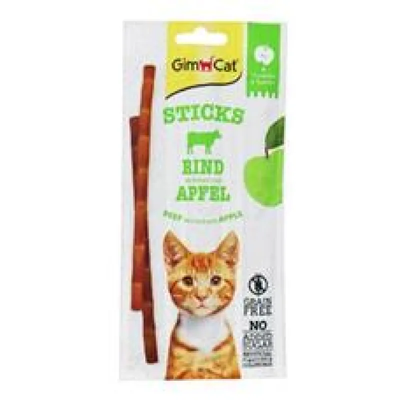 Gimcat Superfood Duo-sticks hovězí a jablko 3 ks