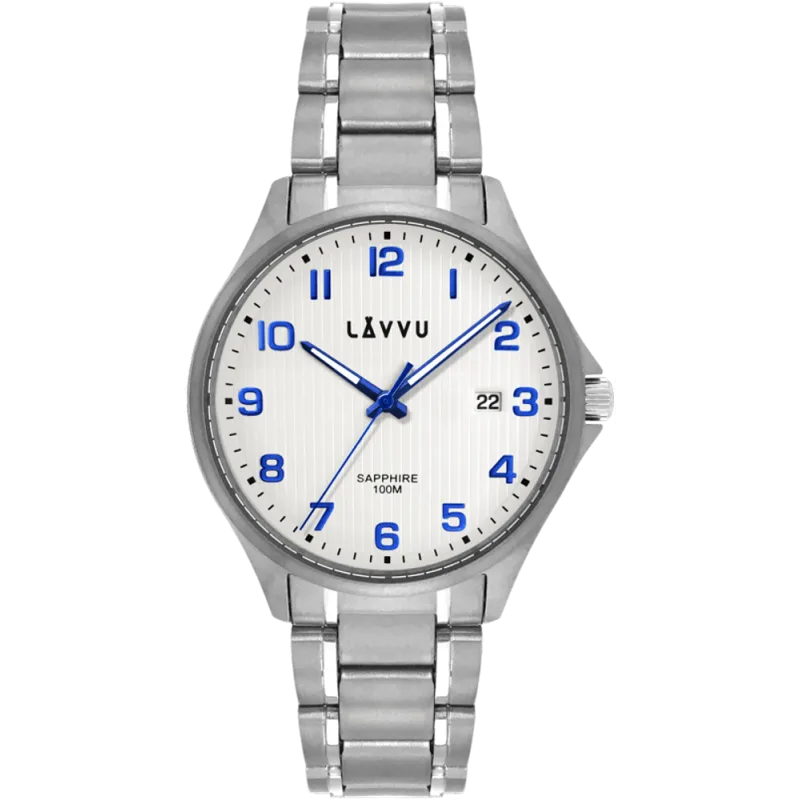 LAVVU Titanové hodinky se safírovým sklem LAVVU TITANIUM LILLEHAMMER White LWM0150