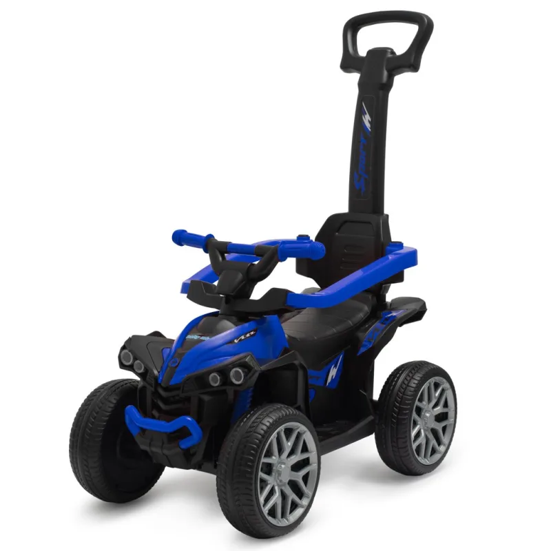 Detské odrážadlo s vodiacou tyčou Baby Mix Mega Prime EVA modré