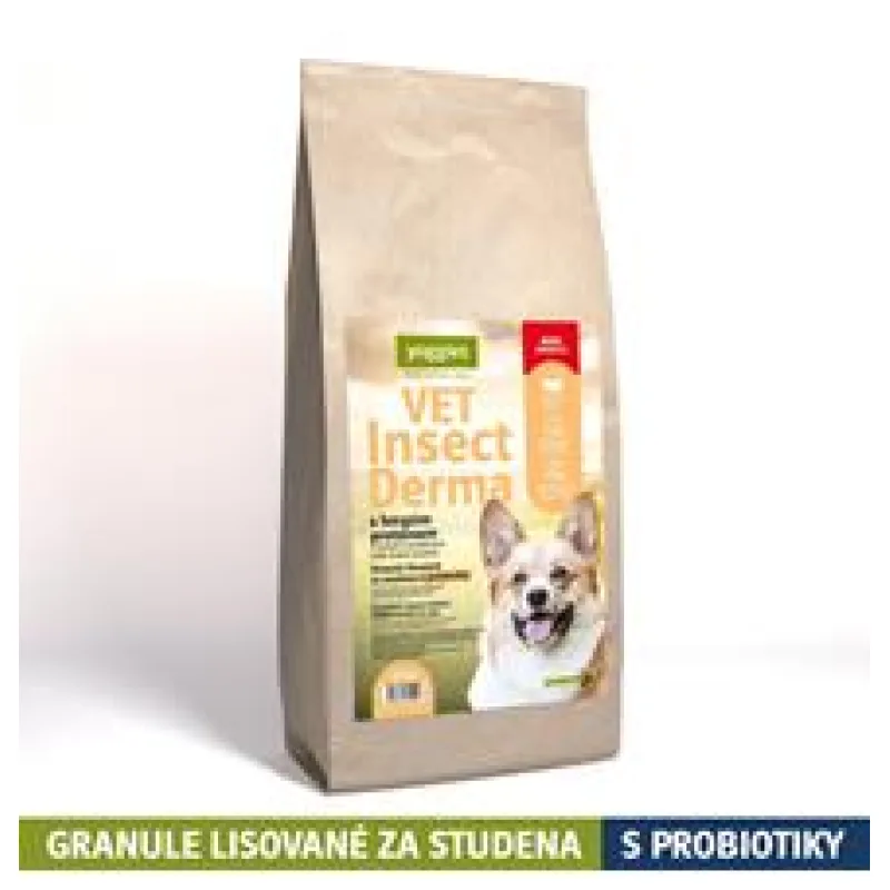 Yoggies VET Insect Derma s hmyzím proteinem, minigranule lisované za studena s probiotiky 2 kg
