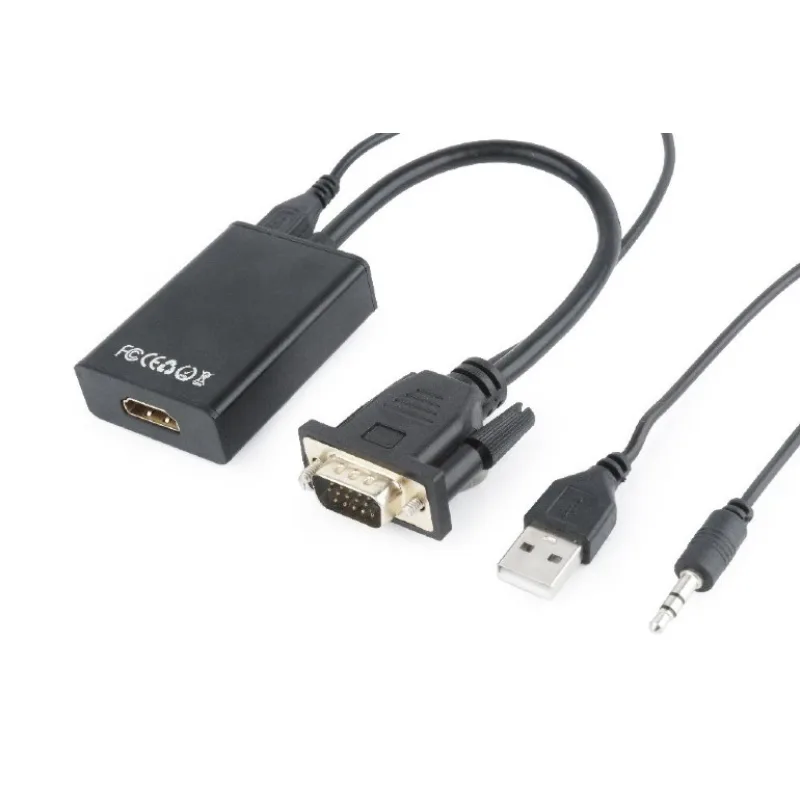 GEMBIRD Redukcia VGA - HDMI, 0, 15 m, M/ F A-VGA-HDMI-01