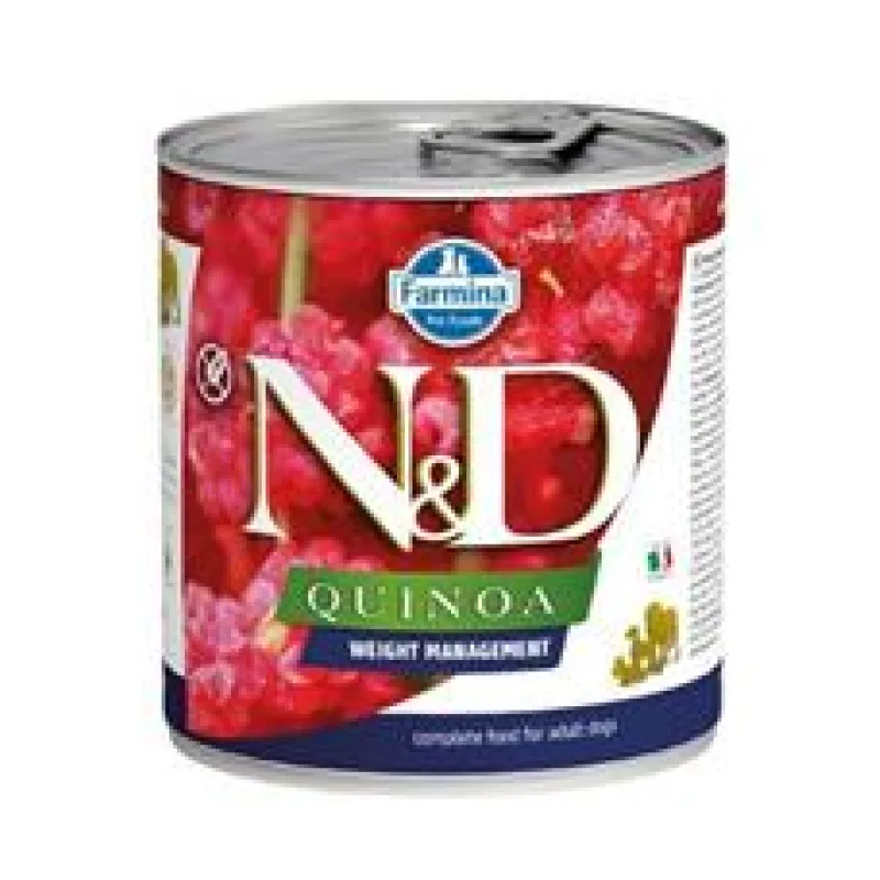 N&D DOG QUINOA Weight Mnmgmt Lamb & Brocolli 285 g + 1 ks ZDARMA