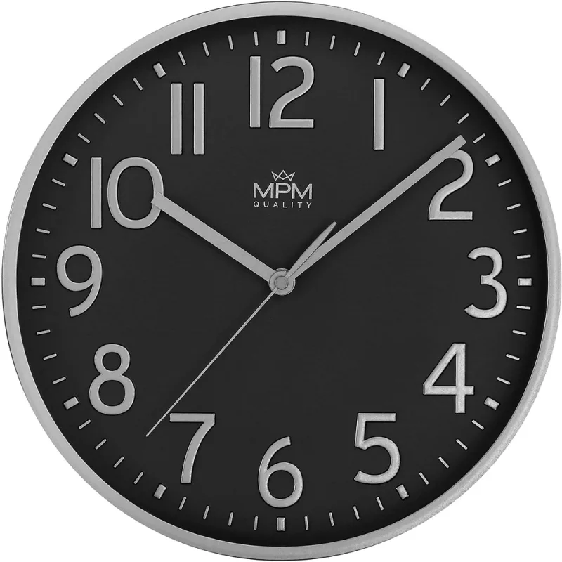 MPM Nástěnné šedé elegatní hodiny MPM Naxer - A E01.4505.90