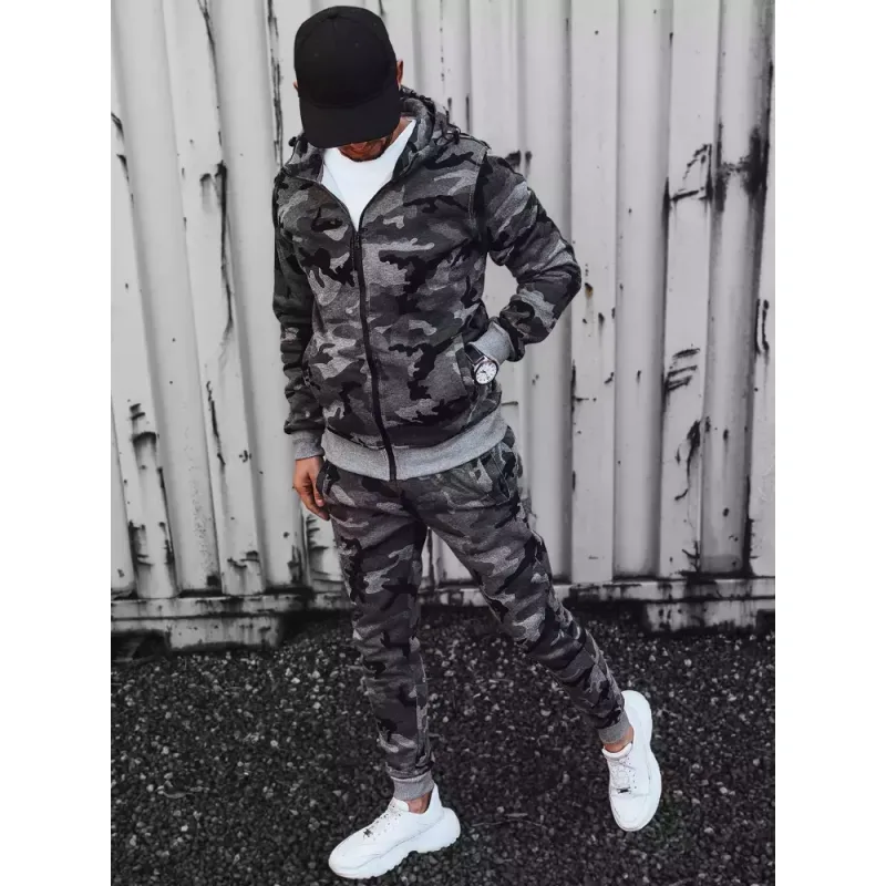 Dstreet AX0623 CAMO tepláková súprava sivá XXL