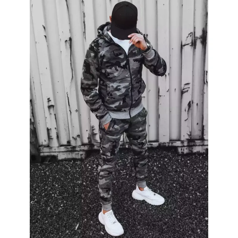 Dstreet AX0623 CAMO tepláková súprava sivá XXL