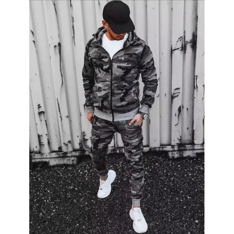 Dstreet AX0623 CAMO tepláková súprava sivá XXL