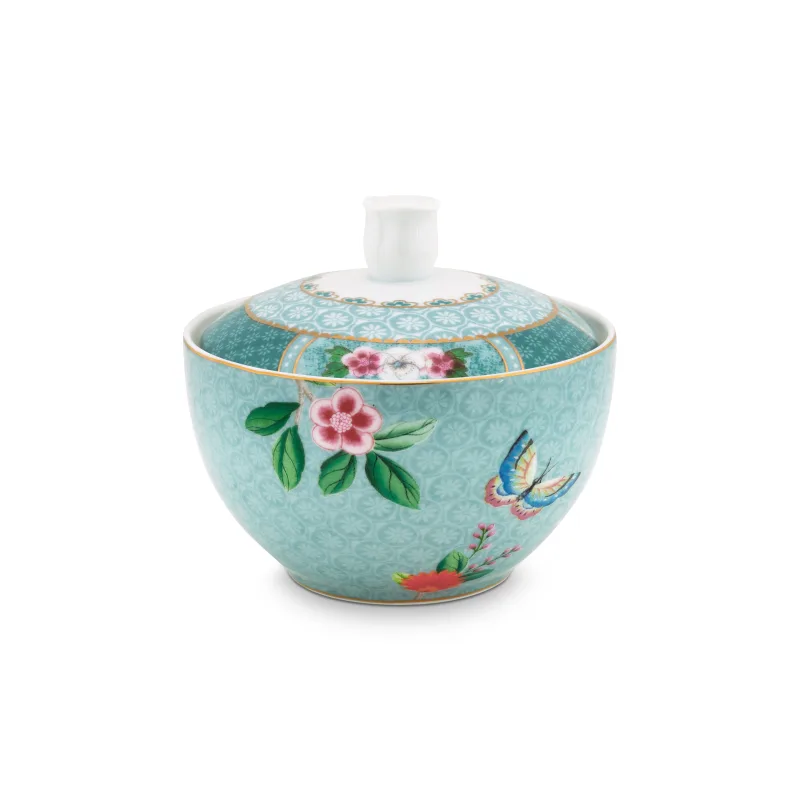 Pip Studio Blushing Birds cukřenka 300ml, modrá