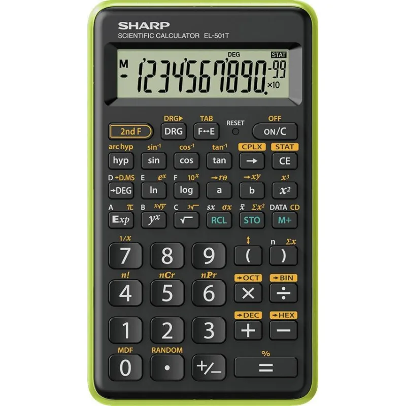 SHARP kalkulačka - EL-501T - zelená (balení blister) SH-EL501TBGR