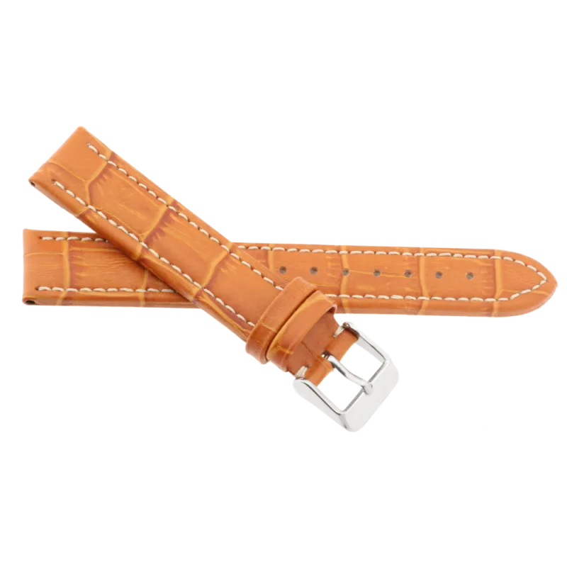 JVD Pánský hnědý kožený řemínek na hodinky R14503/22
