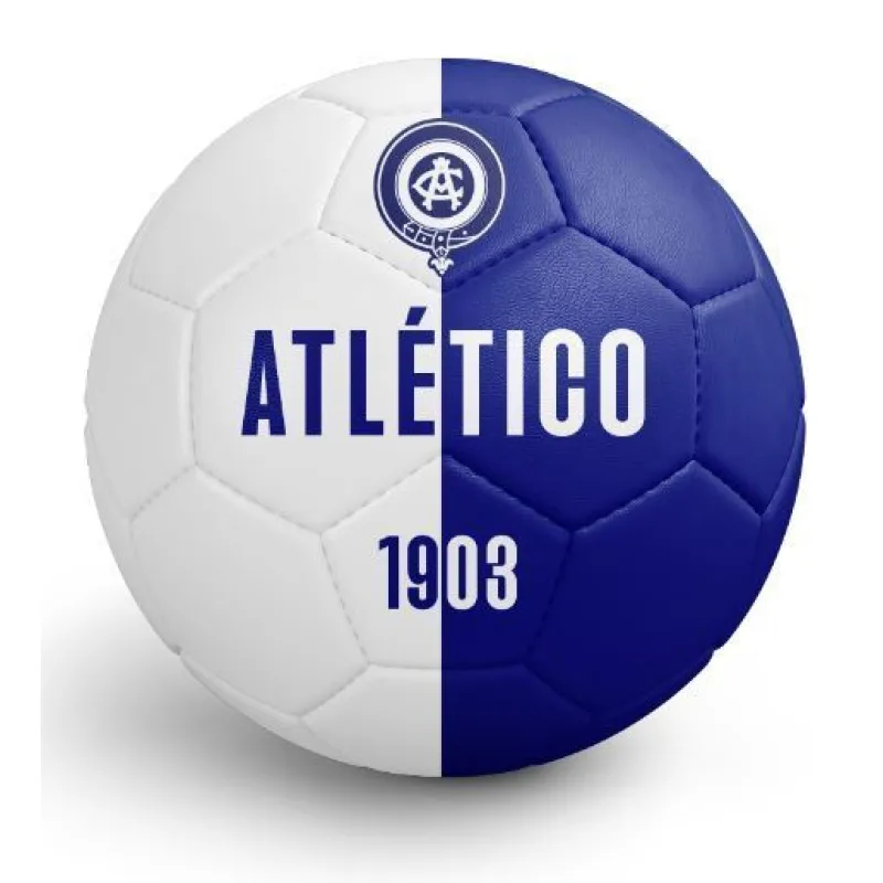 Atlético Madrid futbalová lopta bielo-modrá