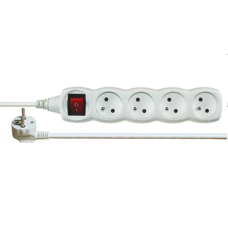 OEM Predlžovací kábel 230V 3m (4zás. + vypínač) PP4K-03