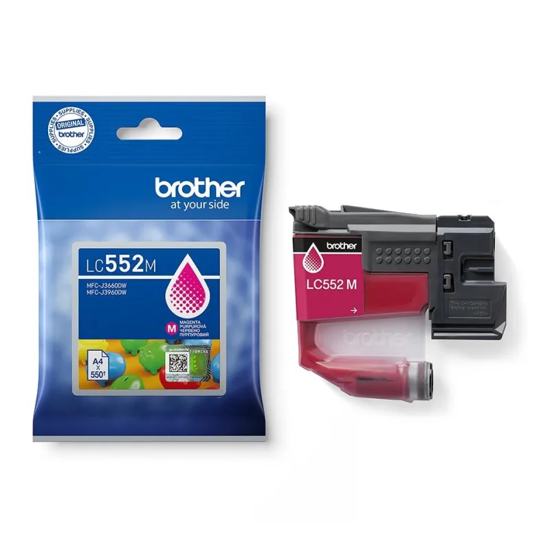 BROTHER INK LC-552M - magenta - cca 550stran, pro MFC-J3660 MFC-J3960…