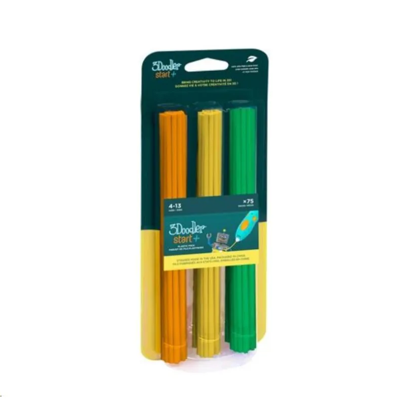 3Doodler náplň ECO-PCL pro 3D pero Start+ 75ks - oranžová, žlutá, …