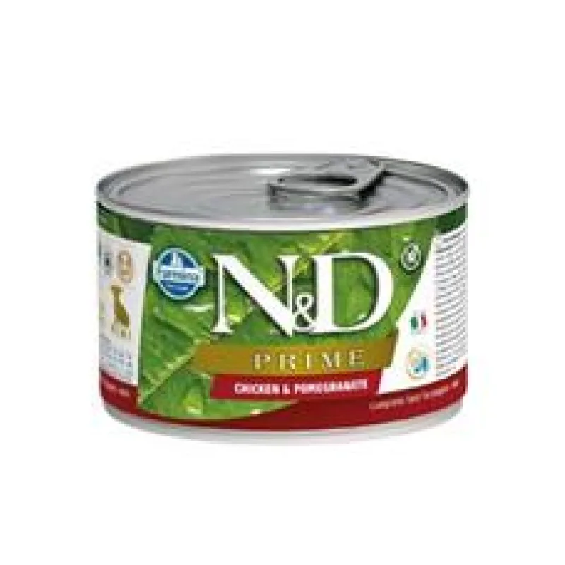 N&D DOG PRIME Puppy Chicken & Pomegranate Mini 140 g + 1 ks ZDARMA