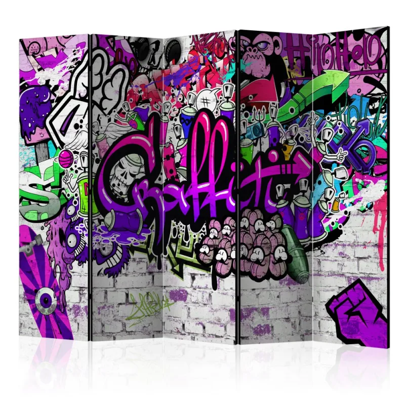 Artgeist Paraván - Purple Graffiti [Room Dividers]