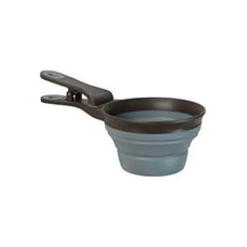 Odměrka na krmivo SILICONE s klipem, šedá Zolux šedá L