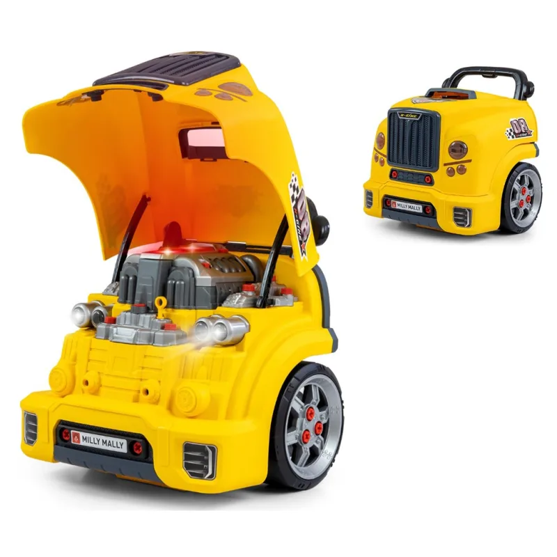Realistický model prednej časti auta s otváracou kapotou Milly Mally N-GINE yellow