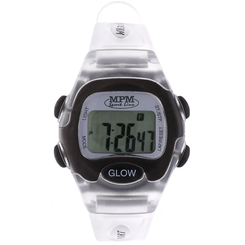 MPM Bílo černé digitální hodinky MPM 57-D61327LTT102001