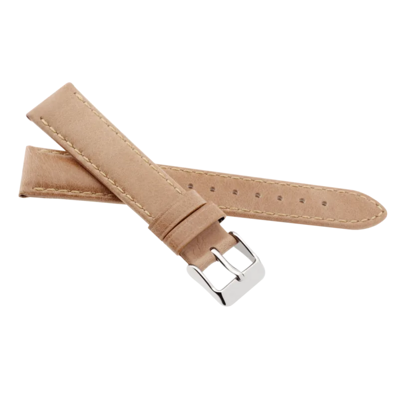 JVD Kožený unisex béžový řemínek na hodinky R41517/18