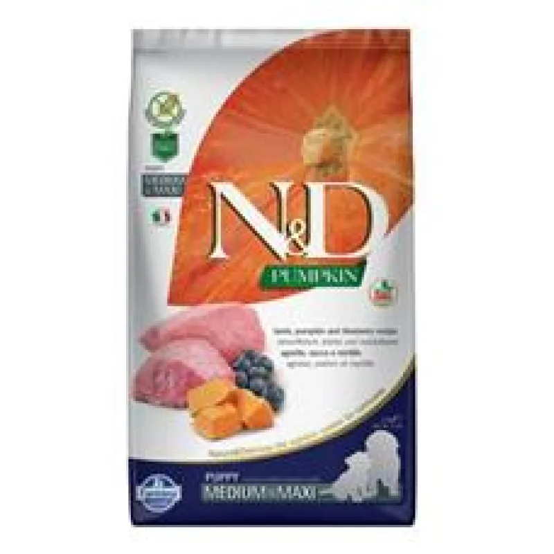 N&D Pumpkin DOG Puppy M/L Lamb & Blueberry 12 kg