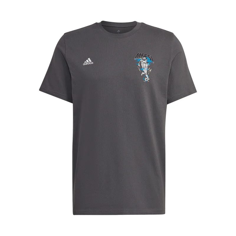 Adidas Lionel Messi tričko šedé pánske