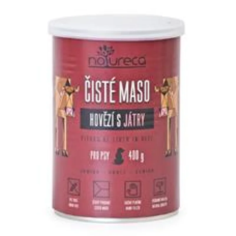 NATURECA konz. hovězí s játry pro psy 800g