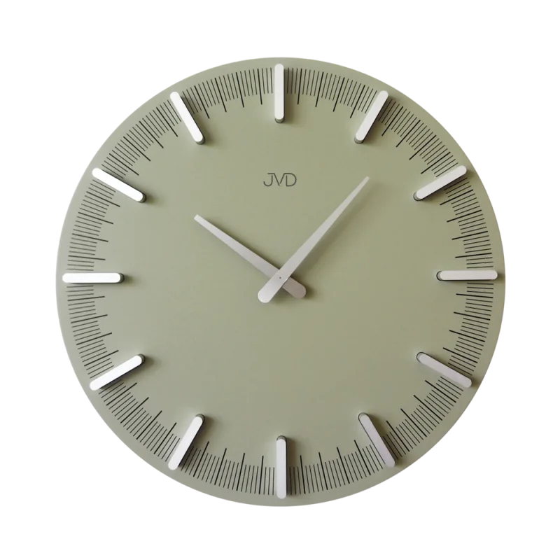 JVD Nástěnné designové minimalistické zelené hodiny JVD HC401.3