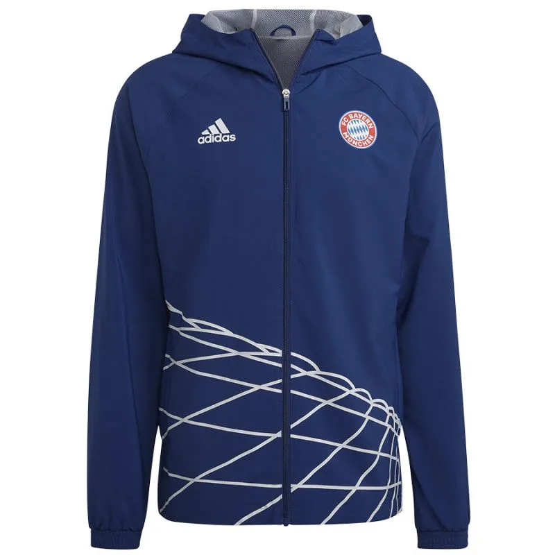 Adidas FC Bayern München - Bayern Mníchov bunda modrá pánska