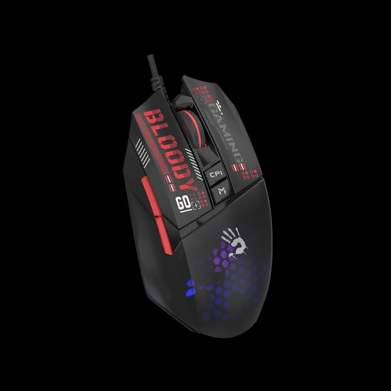 A4tech BLOODY W60 Max Mini, podsvícená herní myš, 12000 DPI, černá, …