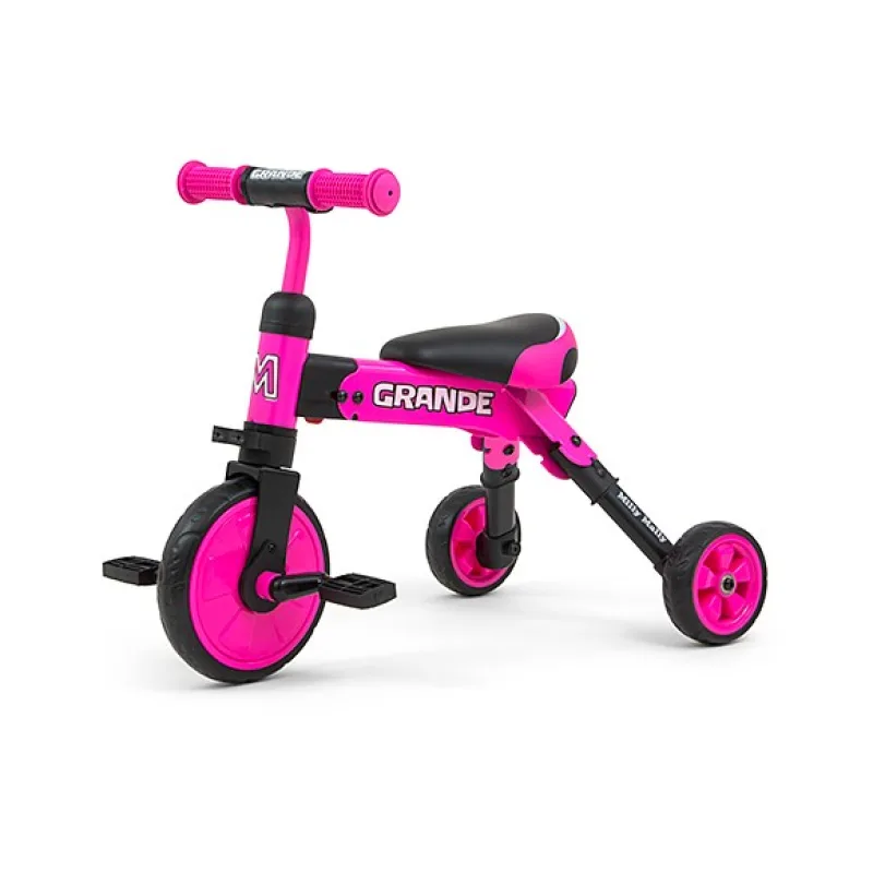 Detská trojkolka 2v1 Milly Mally Grande pink