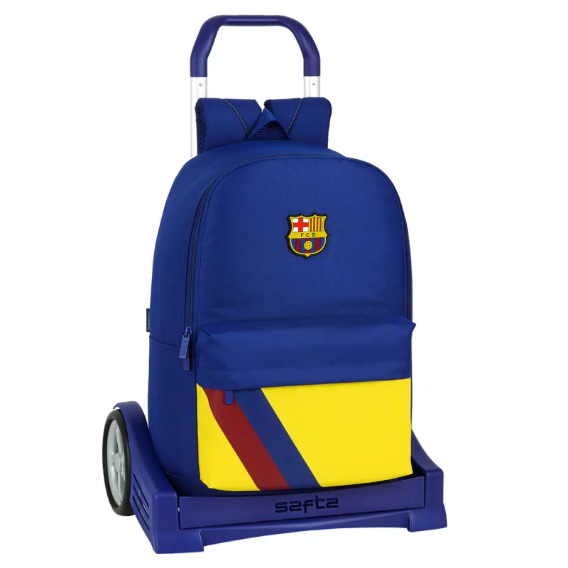 FC Barcelona ruksak / batoh modro-žltý na kolieskach