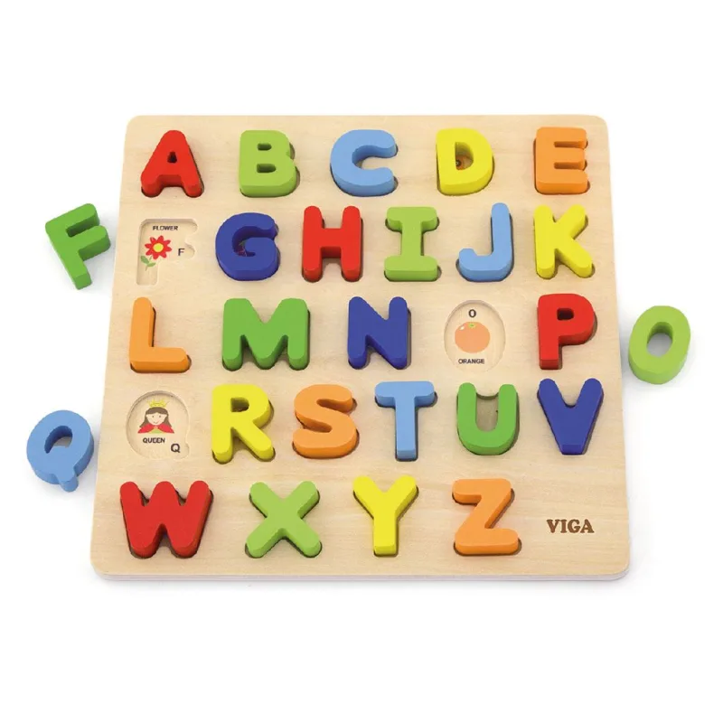 Detské vkladacie puzzle Viga Abeceda