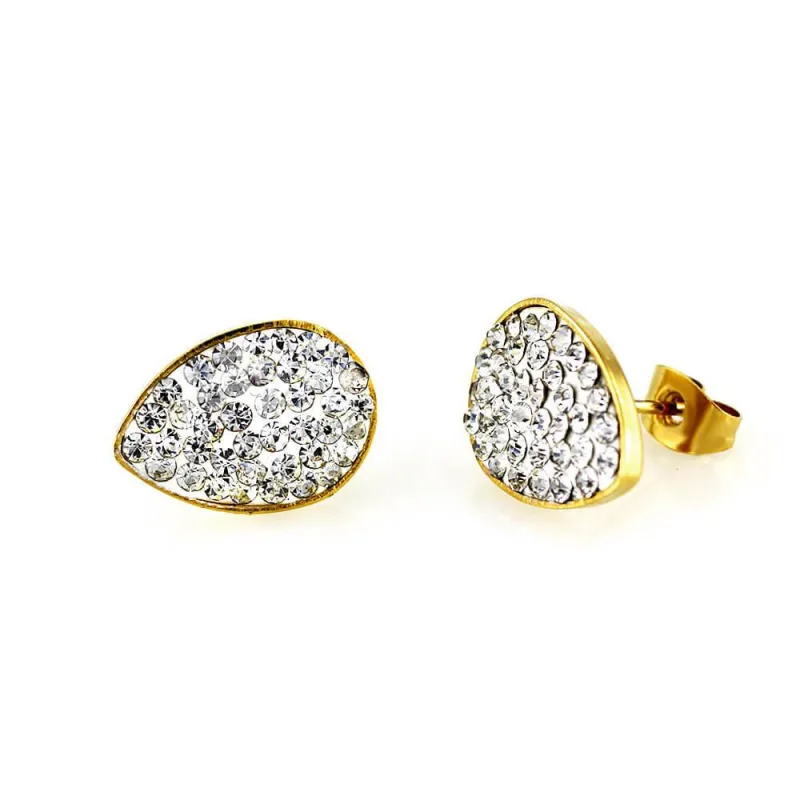 MPM Ocelové náušnice z chirurgické oceli Earrings 7620 - Gold