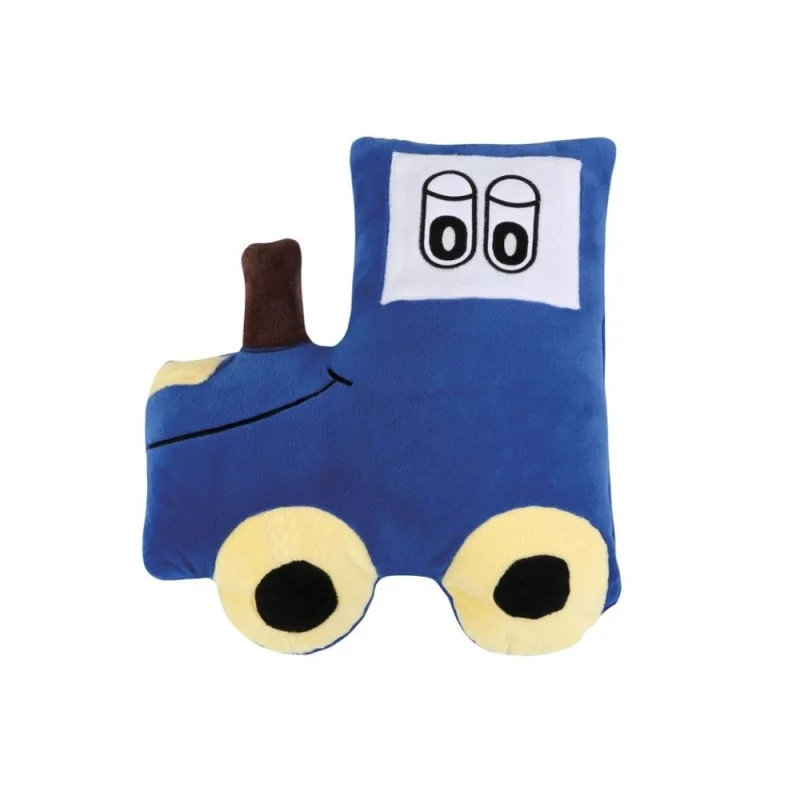 Tvarovaný vankúšik modrý traktor