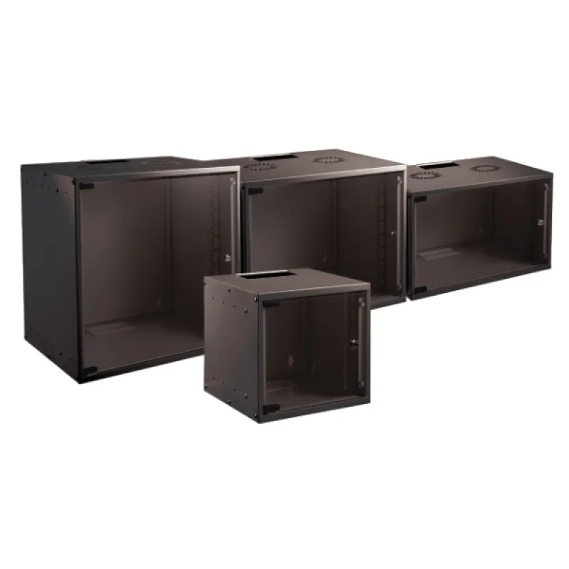19" Rack na stenu 6U, BASIC, čierny, 304x535x450 mm (HxWxD), RAL 9005 WGB…