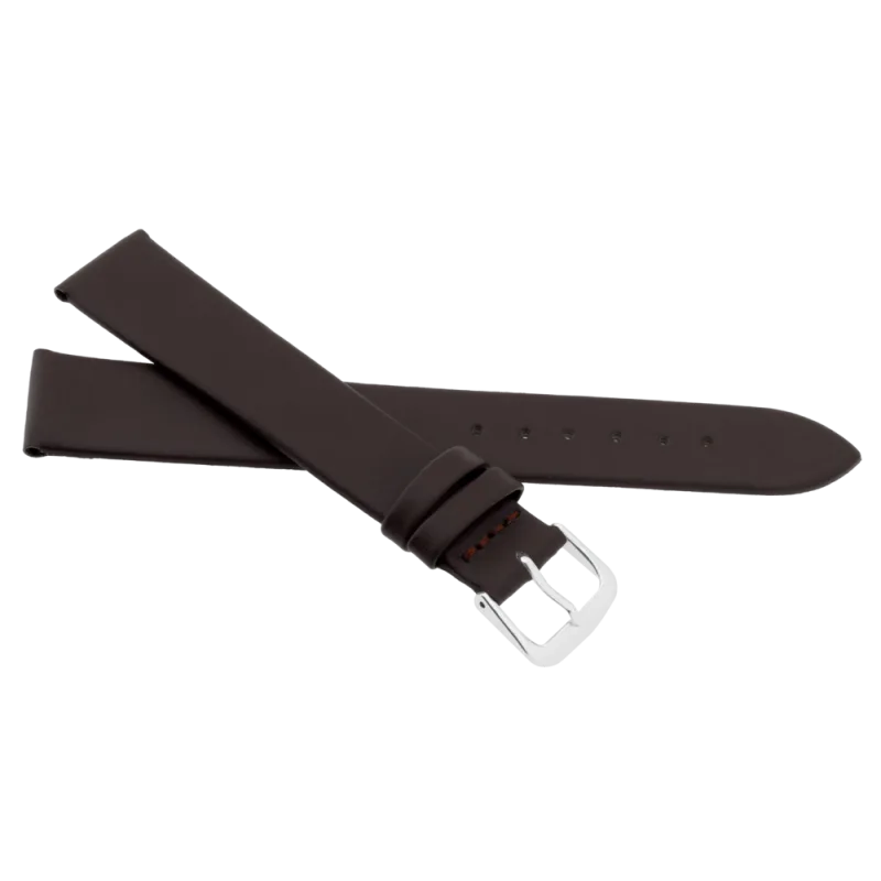 JVD Hnědý kožený unisex řemínek na hodinky R14802/18