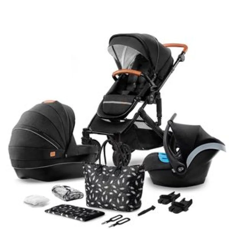 KINDERKRAFT Kočík kombinovaný Prime 3v1 Black