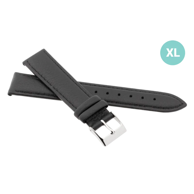 JVD Pánský černý kožený řemínek na hodinky R41401/18XL